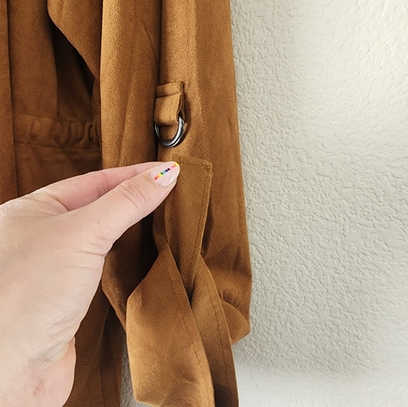 Suede Open Front Jacket - Picture 4 of 5